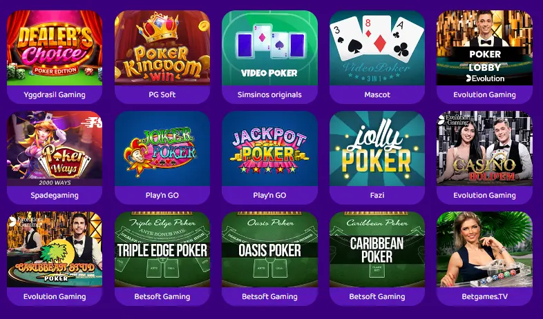 Poker und Kartenspiele live